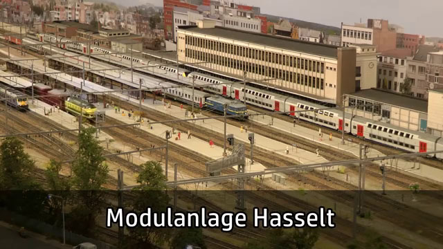 Spur H0 Anlage vom Hauptbahnhof Hasselt von Ivo Schraepen - Lahnsteiner Modellbahntage