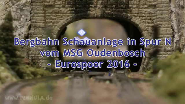 Spur N Modellbahnanlage einer Bergbahn vom Eisenbahn-Club MSG Oudenbosch