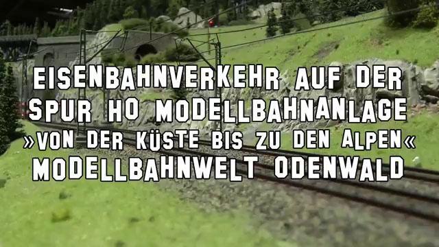 Viel Eisenbahnverkehr auf der Spur H0 Anlage in der Modellbahnwelt Odenwald